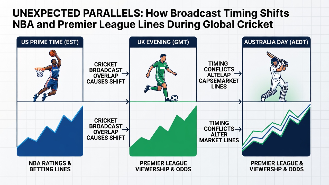NHL and cricket broadcast overlaps influencing Premier League and NBA line adjustments